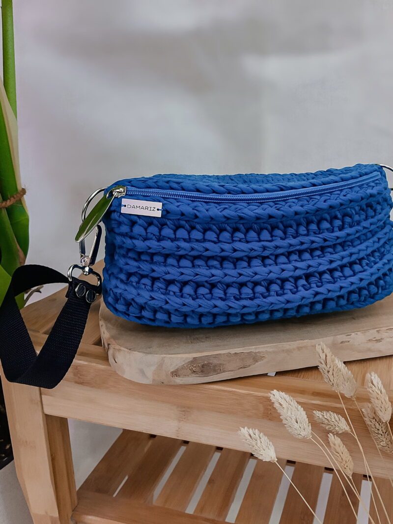 torebka nerka damska, saszetka biodrowa niebieska, petrol