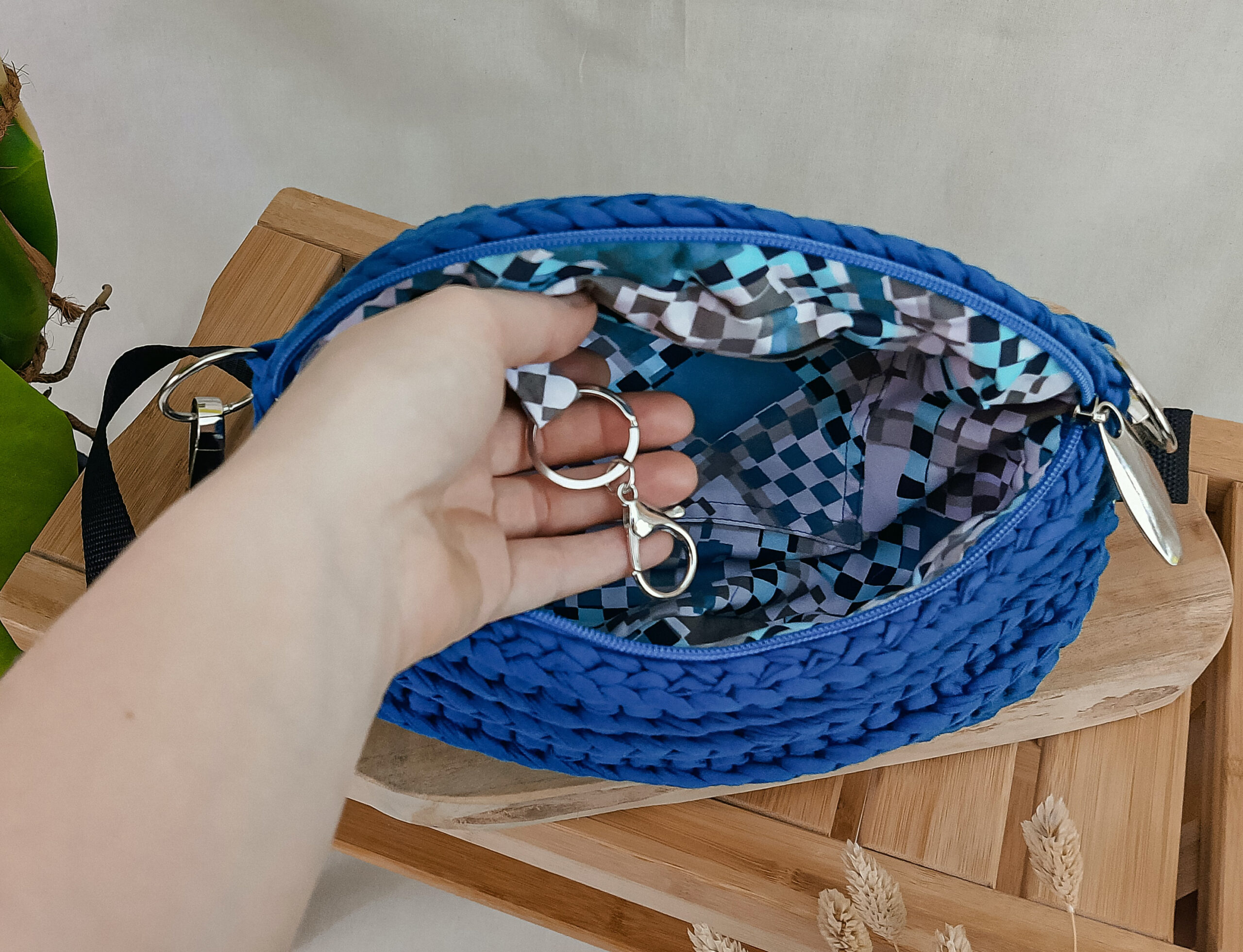 torebka nerka damska, saszetka biodrowa niebieska, petrol