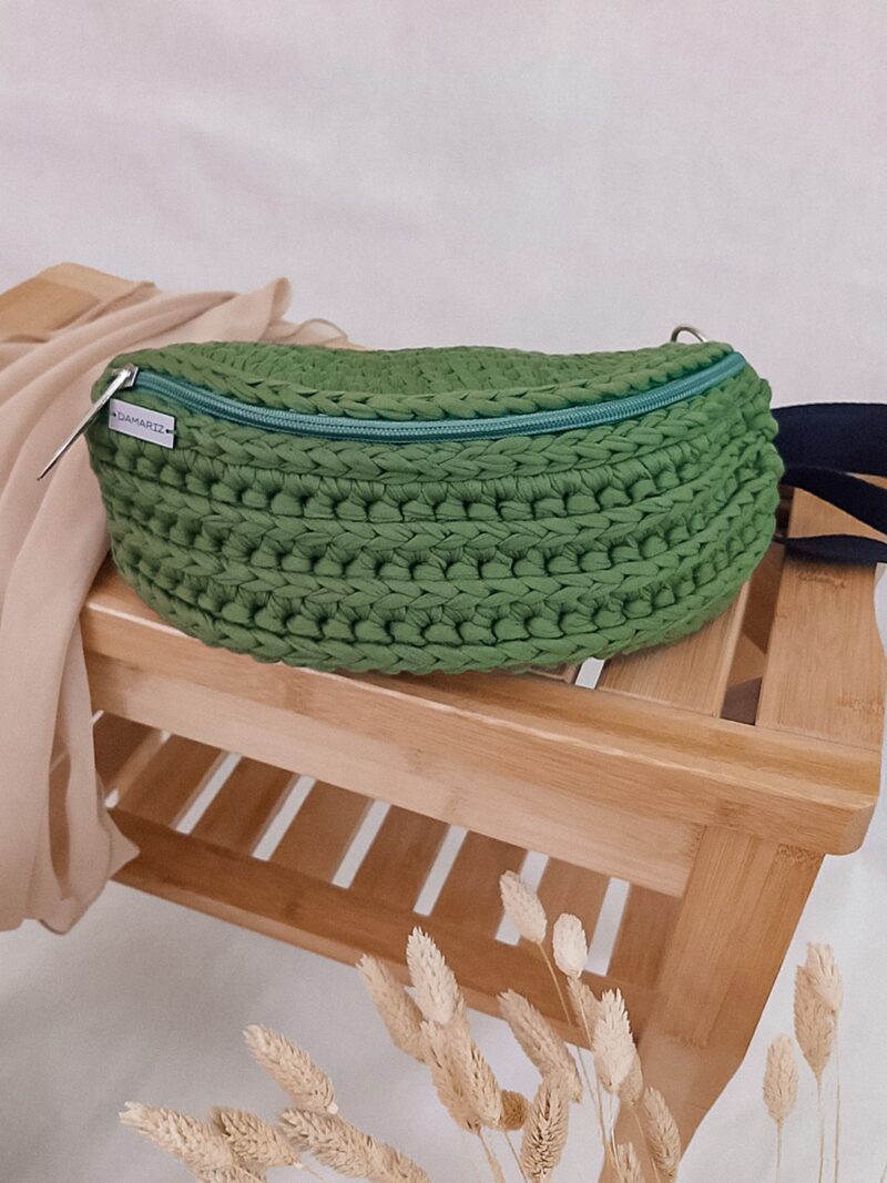 torebka nerka damska, saszetka biodrowa, zieleń trawiasta torebka nerka damska, saszetka biodrowa, zieleń trawiasta