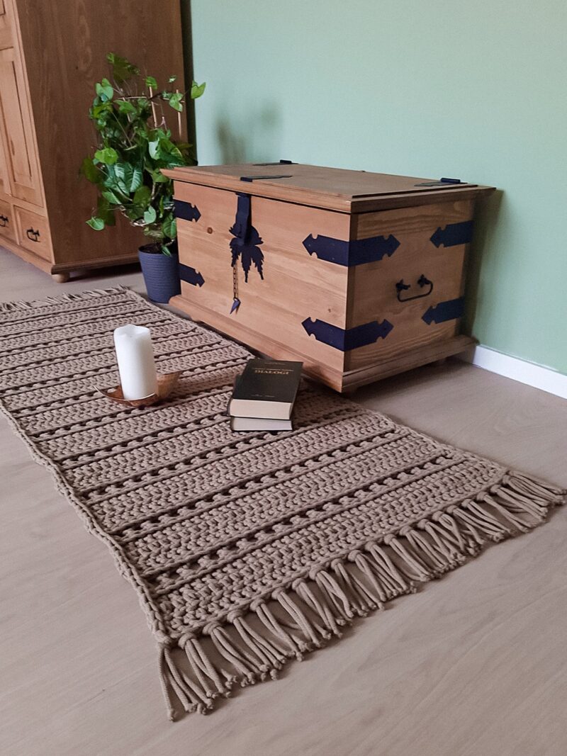 dywan prostokątny, chodnik z frędzlami, beżowy dywan prostokątny, chodnik z frędzlami, beżowy, dywan do prania