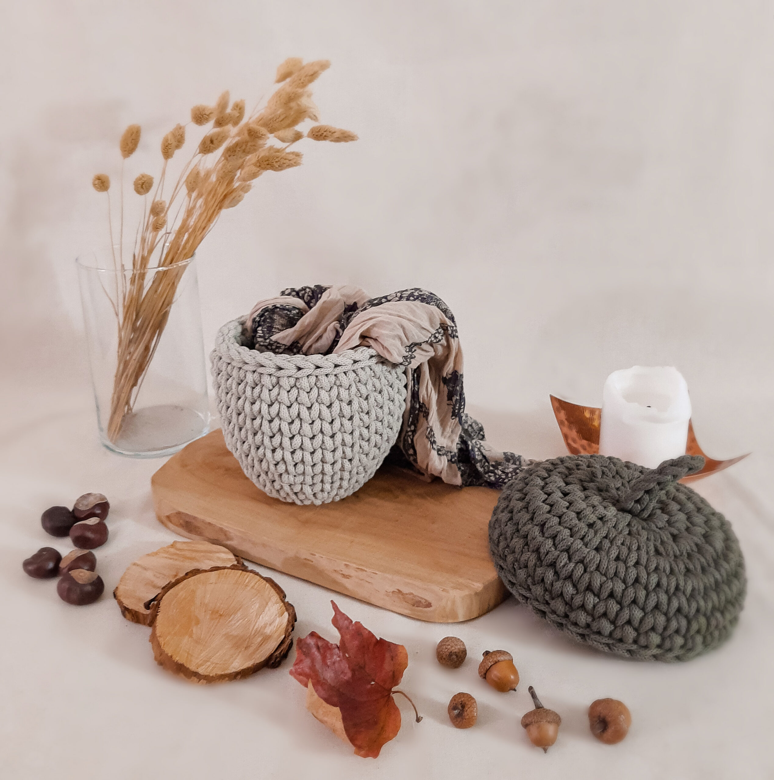 żołądź zielony dekoracja jesienna, pudełko do pokoju dziecka, puzderko z wieczkiem