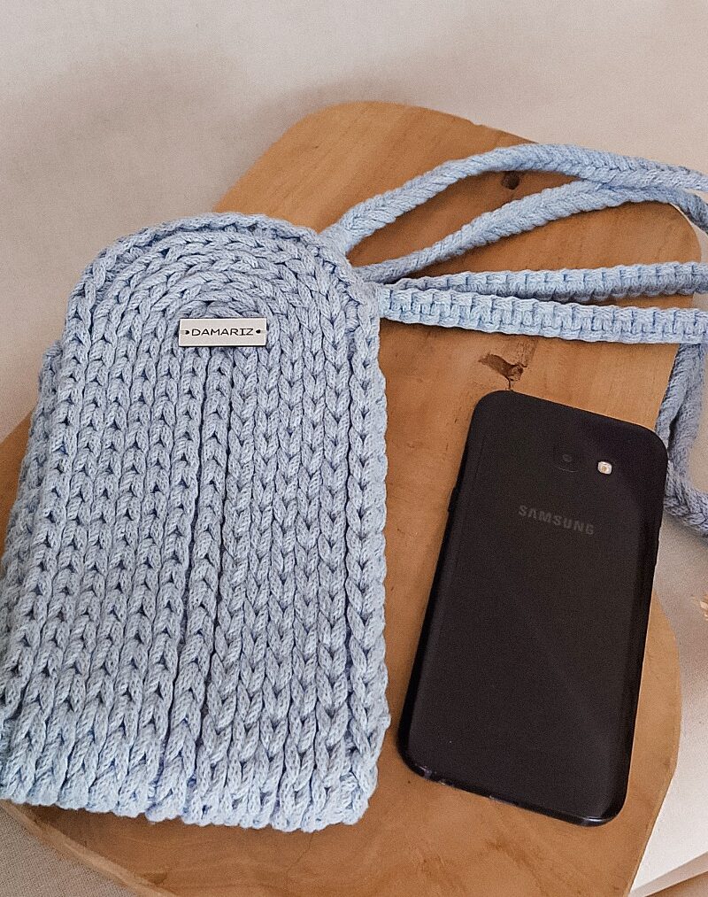 torebka na telefon szaro-błękitna, torebka case na telefon, saszetka, podręczna torebka torebka na telefon szaro-błękitna, torebka case na telefon, saszetka, podręczna torebka