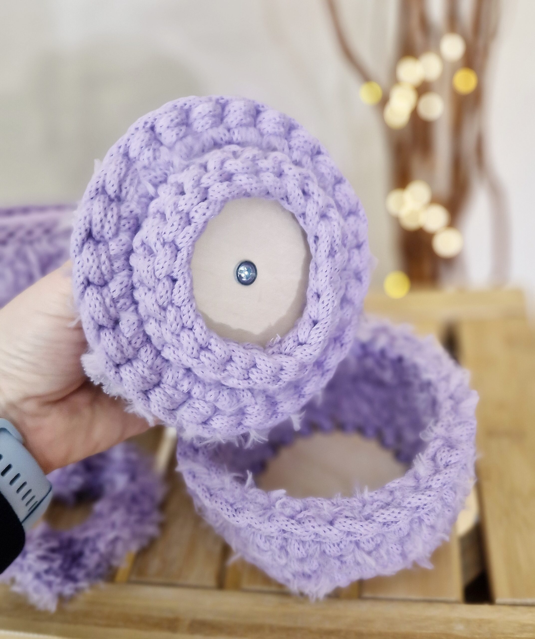 zestaw włochaty futerkowy kosmetyczka , gumka do włosów, szkatułka na drobiazgi, prezent dla dziewczyny, prezent dla niej, fioletowy zestaw prezentowy